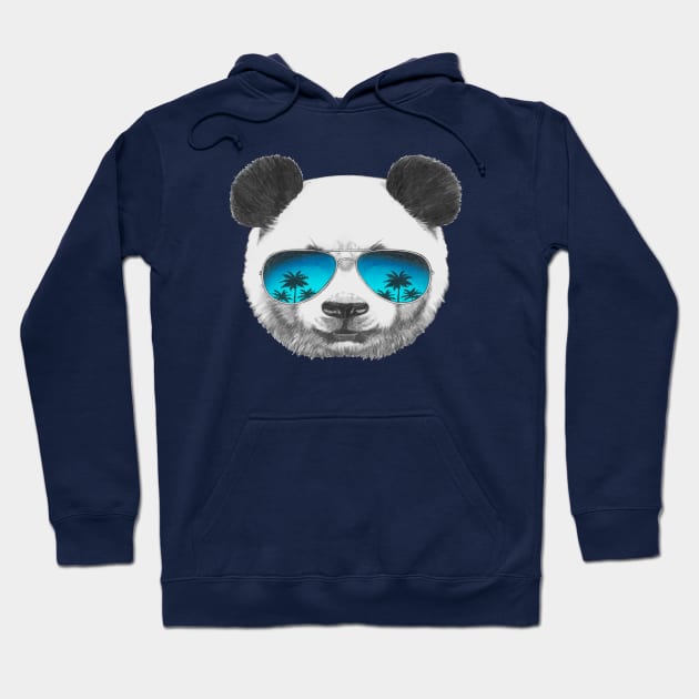 Cool Panda wearing sunglasses Hoodie by Teezer79